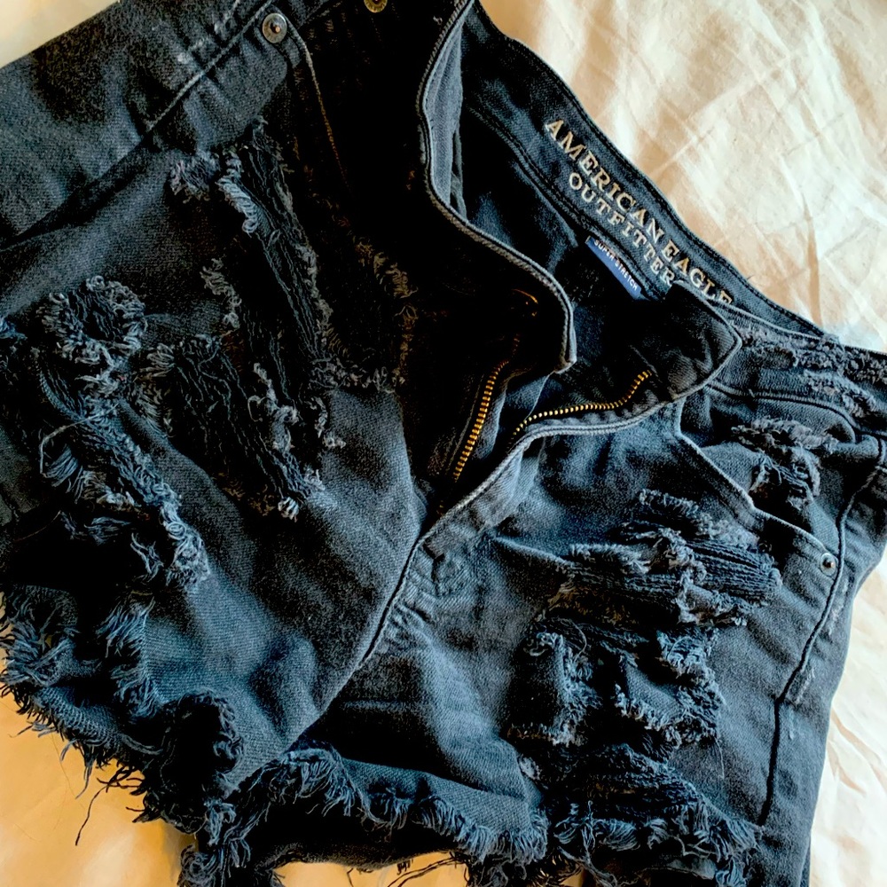 Black Jean Shorts AE